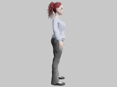 Stylized Pretty Woman V27524 3D Model