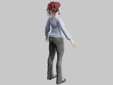 Stylized Pretty Woman V27524 3D Model