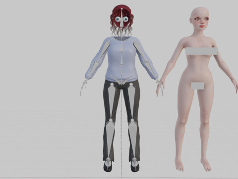 Stylized Pretty Woman V27524 3D Model