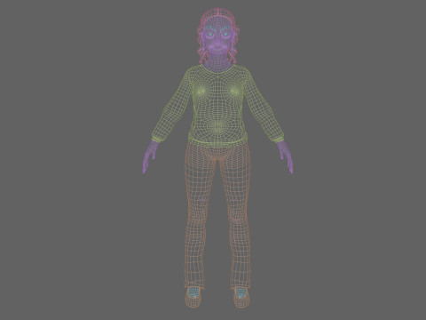 Stylized Pretty Woman V27524 3D Model