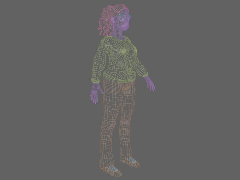 Stylized Pretty Woman V27524 3D Model