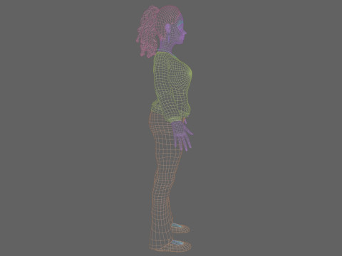 Stylized Pretty Woman V27524 3D Model