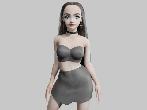 Sweet cute Woman V29981 3D Модель