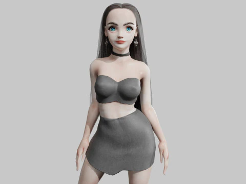 달콤하고 귀여운 여자 V29981 3D 모델