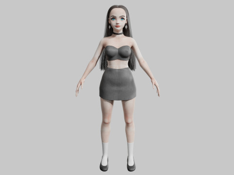 Sweet cute Woman V29981 Modello 3D
