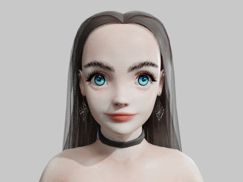 Sweet cute Woman V29981 Modello 3D
