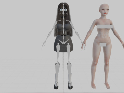 Sweet cute Woman V29981 Modello 3D