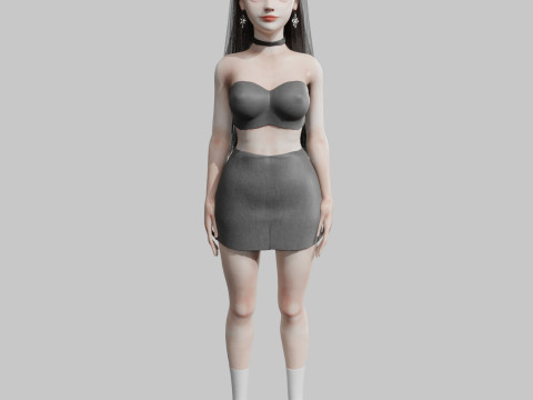 Sweet cute Woman V29981 Modello 3D