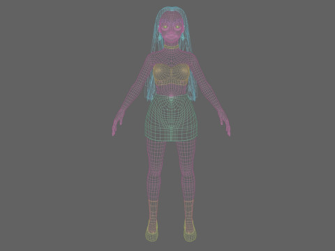 Sweet cute Woman V29981 Modello 3D