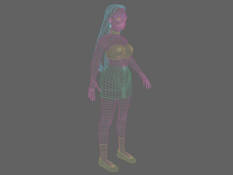 Sweet cute Woman V29981 Modello 3D