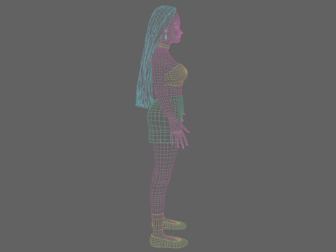 Sweet cute Woman V29981 Modello 3D