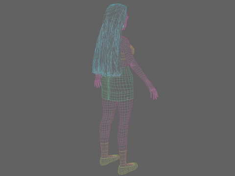 Sweet cute Woman V29981 Modello 3D