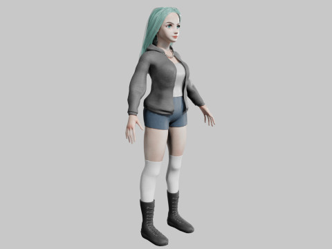 Sweet Pretty Woman V39865 3D Model