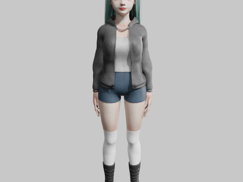 Sweet Pretty Woman V39865 3D Model