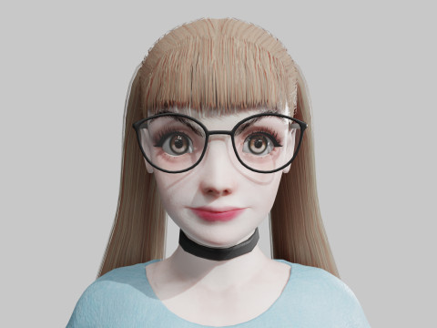 Teen cute Woman V23179 3D Модель