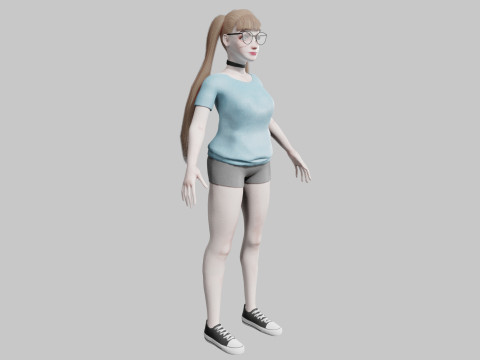 Teen cute Woman V23179 3D Модель