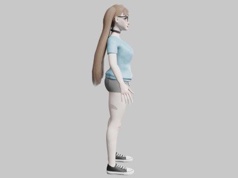 Teen cute Woman V23179 3D Модель