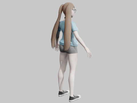 Teen cute Woman V23179 3D Модель