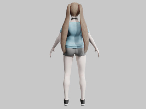 Teen cute Woman V23179 3D Модель