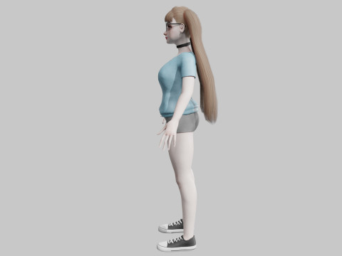 Teen cute Woman V23179 3D Модель