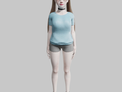 Teen cute Woman V23179 3D Модель