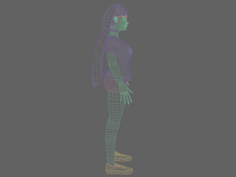 Teen cute Woman V23179 3D Модель