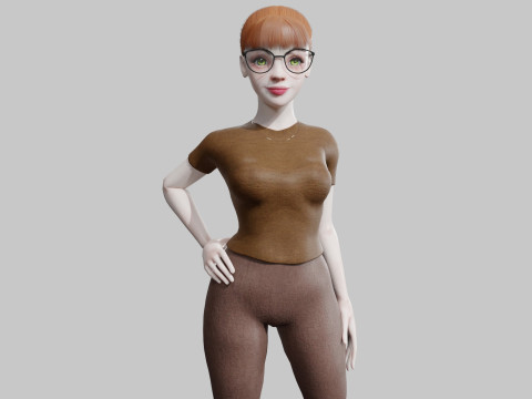 Teen Pretty Woman V24273 3D Model