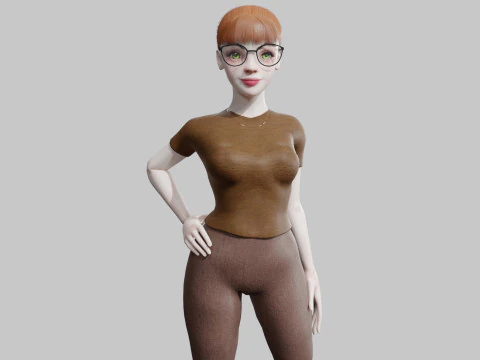 십대 예쁜 여자 V24273 3D 모델