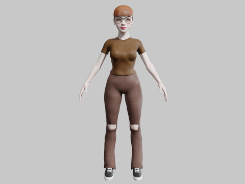 Teen Pretty Woman V24273 3D 模型
