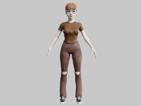 Teen Pretty Woman V24273 3D Model