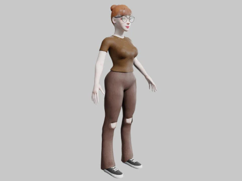 Teen Pretty Woman V24273 3D Model