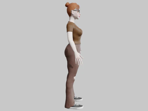 Teen Pretty Woman V24273 3D Model