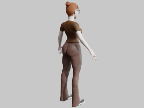 Teen Pretty Woman V24273 3D Model