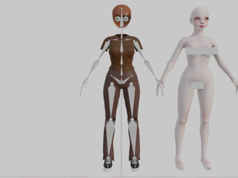 Teen Pretty Woman V24273 3D Model