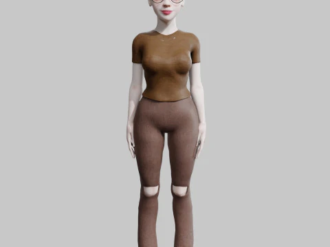 Teen Pretty Woman V24273 3D Model