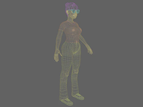 Teen Pretty Woman V24273 3D Model