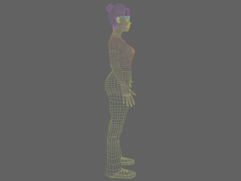 Teen Pretty Woman V24273 3D Model