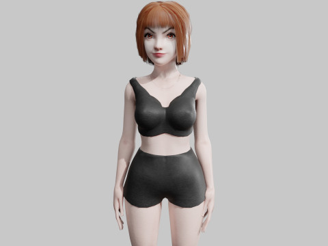 Young cute Woman V30398 3D Model