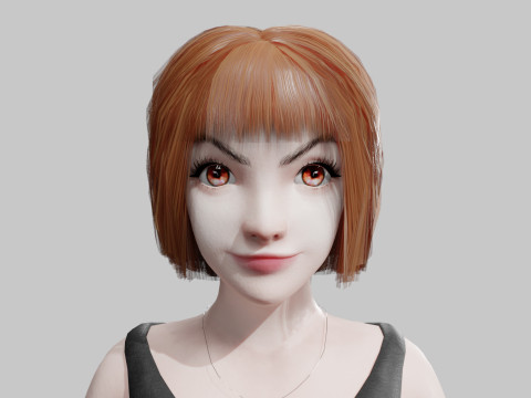 Young cute Woman V30398 3D Model