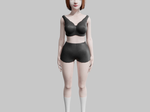 Young cute Woman V30398 3D Model