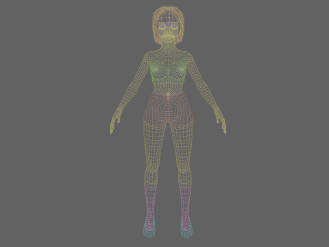 Young cute Woman V30398 3D Model