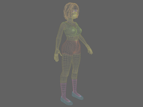 Young cute Woman V30398 3D Model