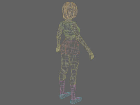 Young cute Woman V30398 3D Model