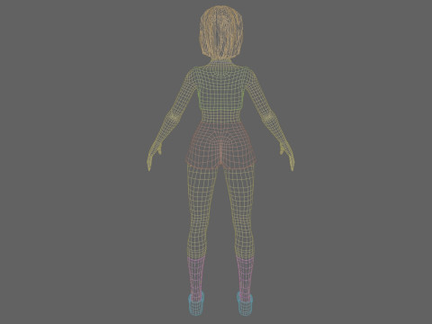 Young cute Woman V30398 3D Model