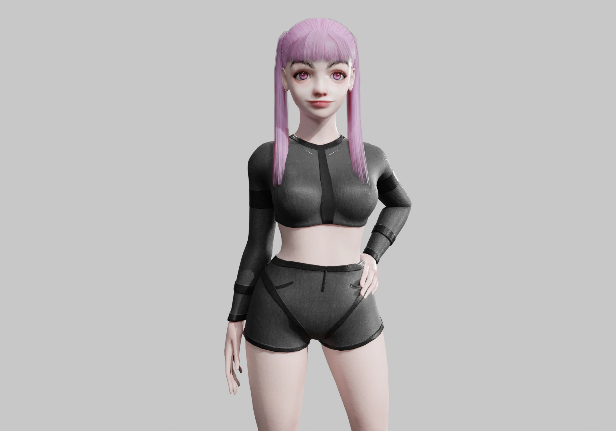 Basic cute Woman V25535 3D Model .c4d .max .obj .3ds .fbx .stl .blend 