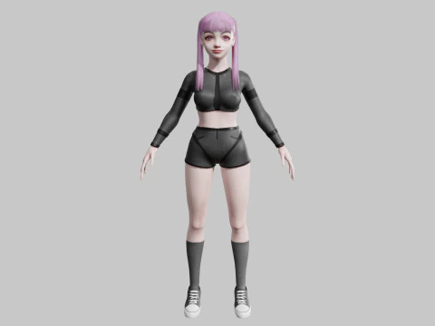 Basic cute Woman V25535 3D Model