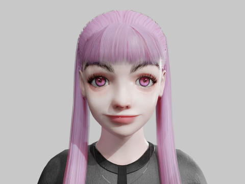 Basic cute Woman V25535 Modèle 3D