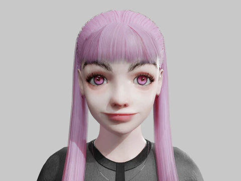 Basic cute Woman V25535 3D Model