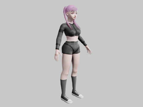 Basic cute Woman V25535 3D Model