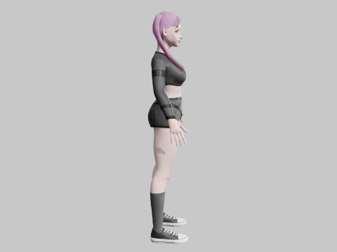 Basic cute Woman V25535 Modèle 3D
